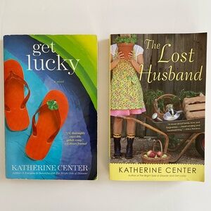 2 Katherine Center Paperback Books Get Lucky & The Lost Husband